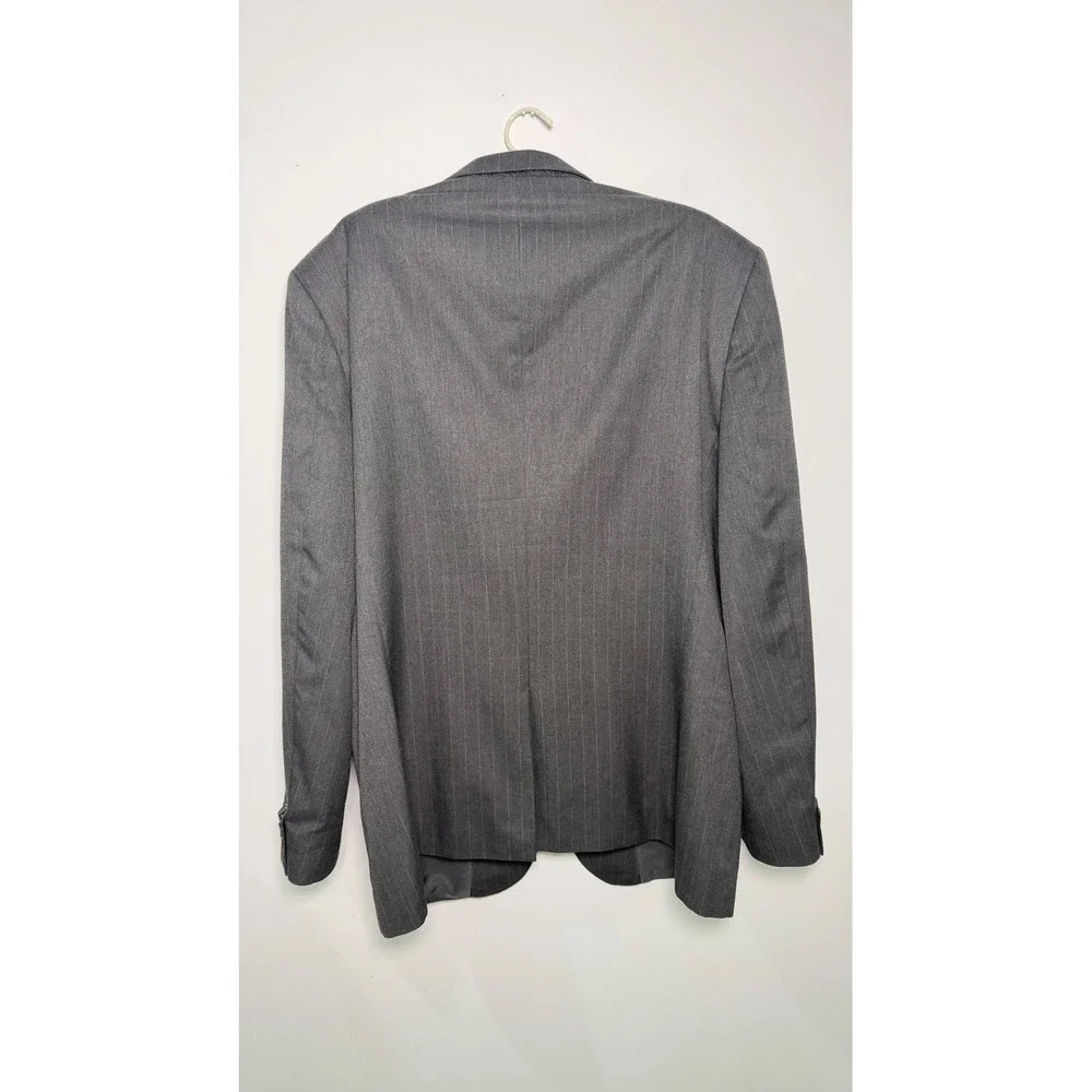 Banana‎ Republic Mens 46R Blazer Sport Coat Dark Charcoal Pinstripe 207755-00